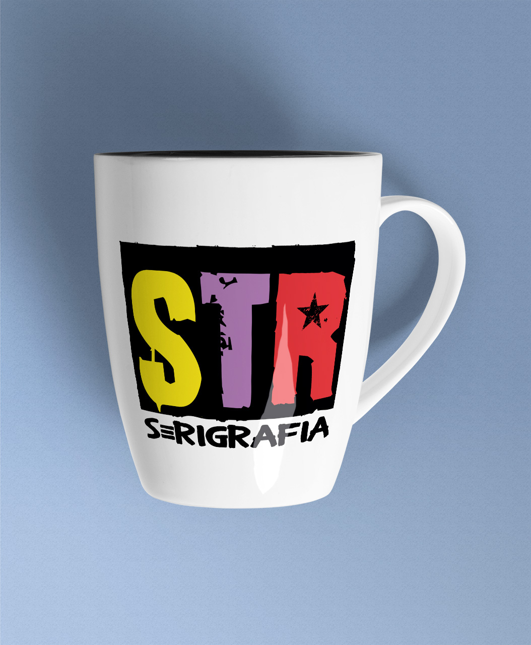 taza serigrafía logo SRT